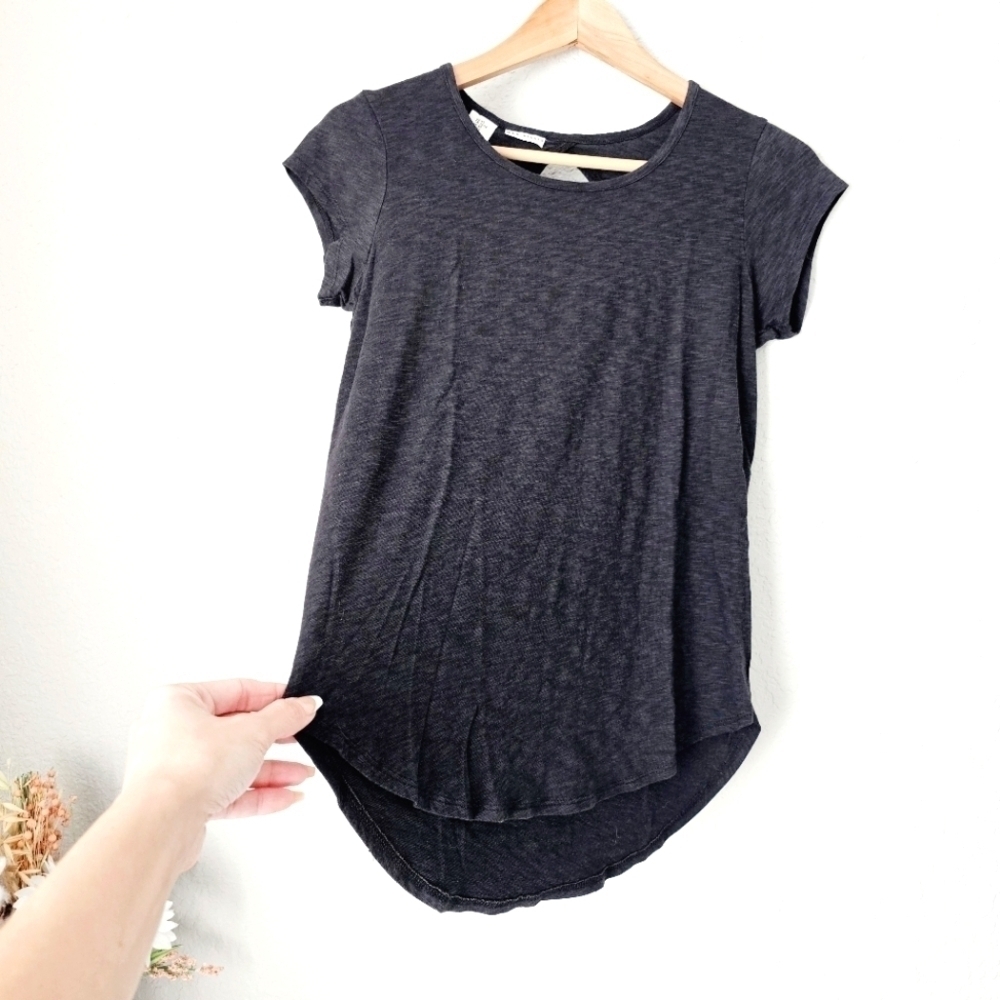 Nordstrom Max Studio Cut Out Hi Lo Top Size XS